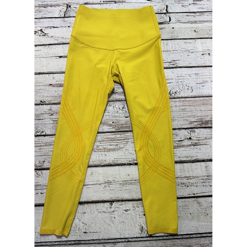 Fanka Body Sculpt Leggings XS? Women's Yellow Reversible Crop 22" Inseam